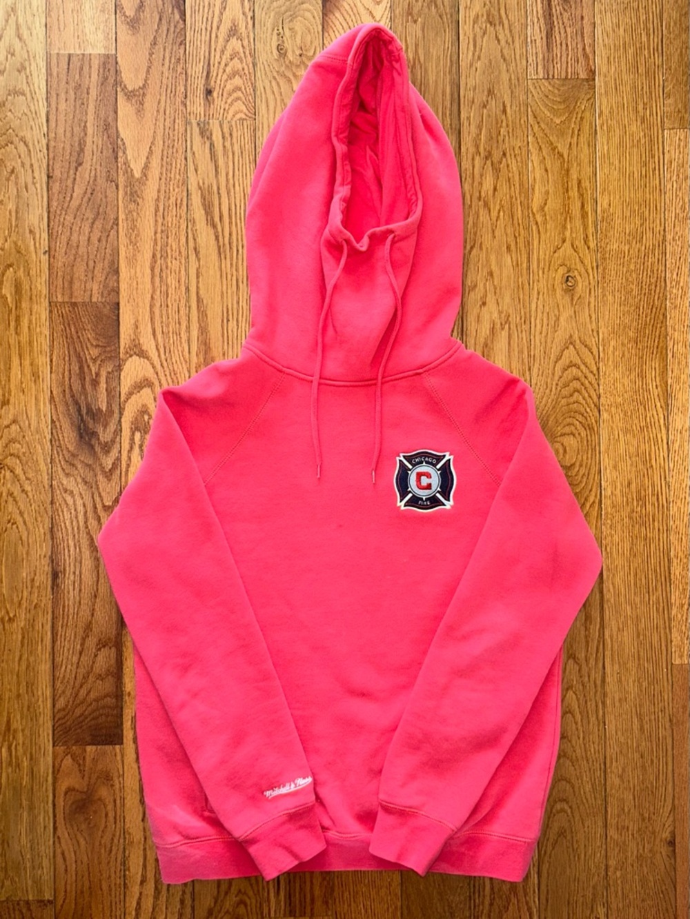 Chicago Fire FC Retro Mitchell & Ness Doublesided Hoodie Size Medium